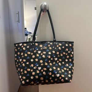 Coach city tote, black floral